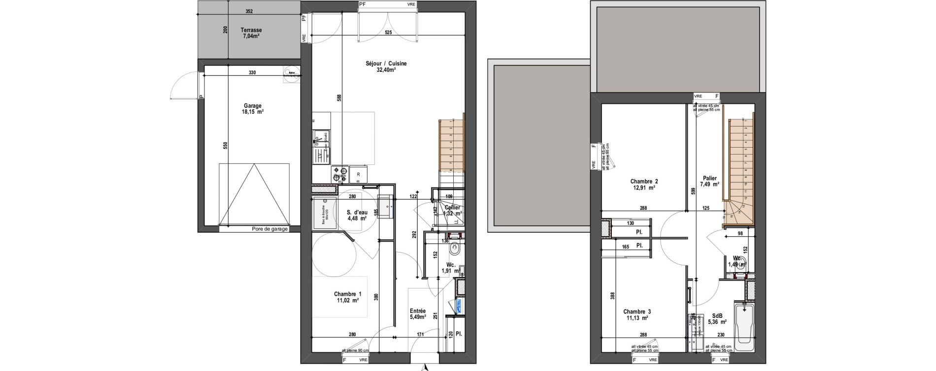 Maison T4 de 95,00 m2 &agrave; Angers Vauban