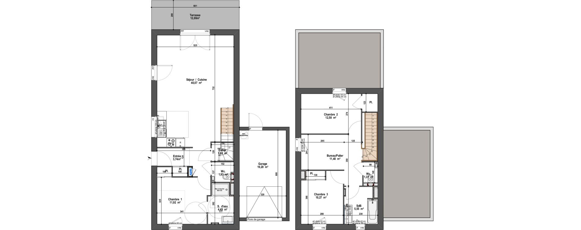 Maison T4 de 105,00 m2 &agrave; Angers Vauban