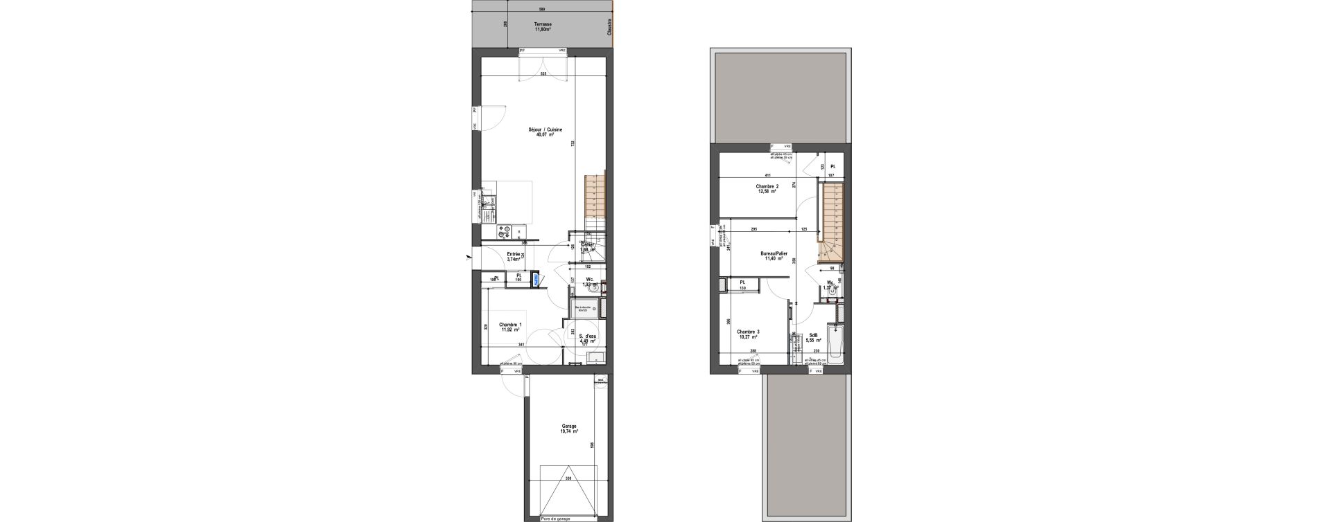 Maison T4 de 105,00 m2 &agrave; Angers Vauban