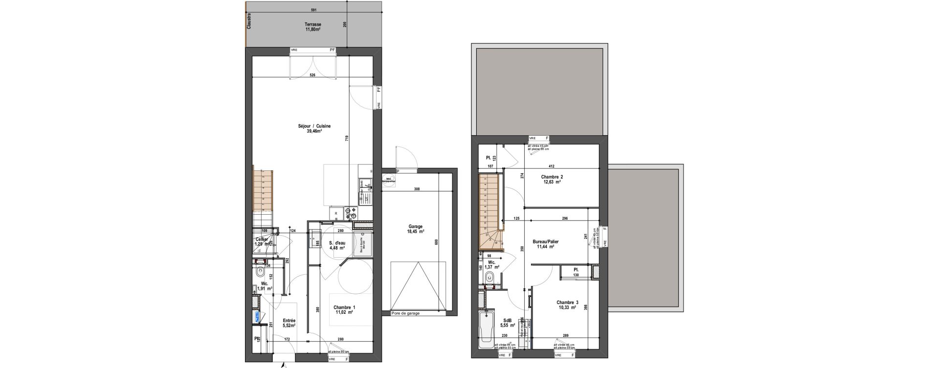 Maison T4 de 105,00 m2 &agrave; Angers Vauban