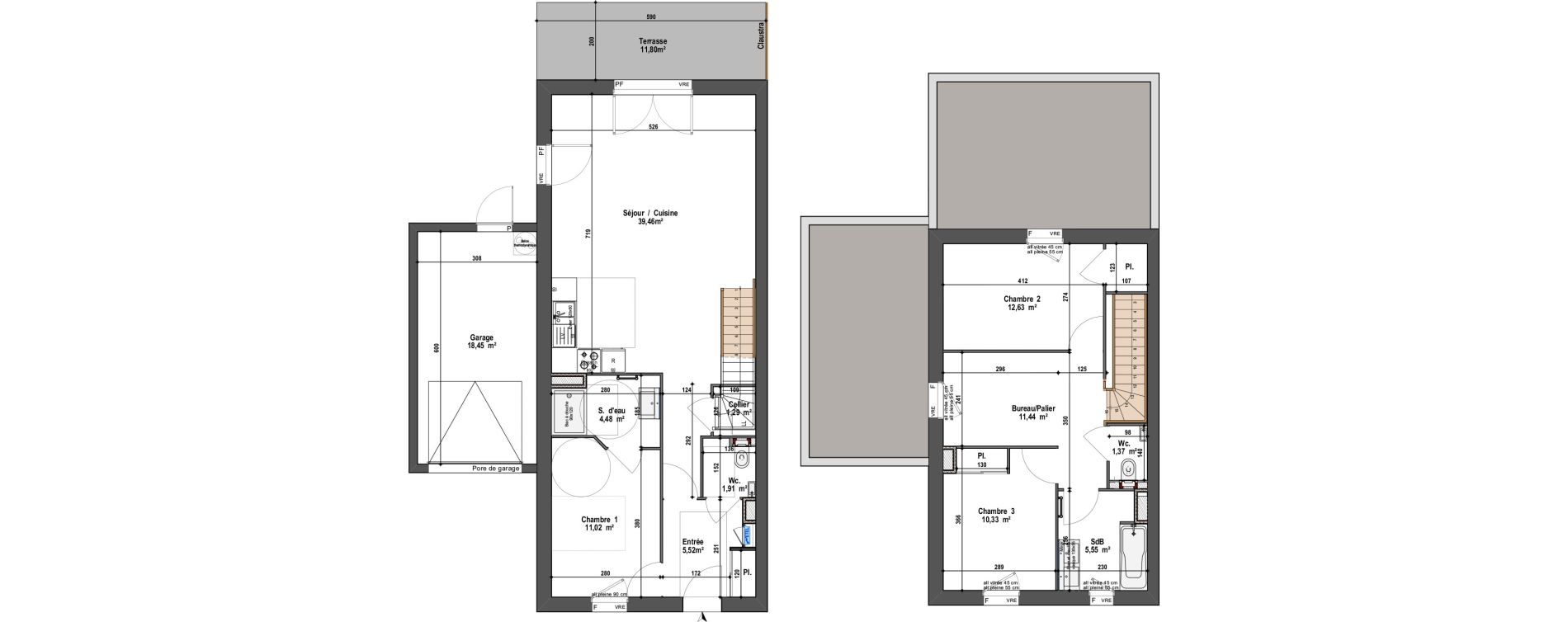 Maison T4 de 105,00 m2 &agrave; Angers Vauban