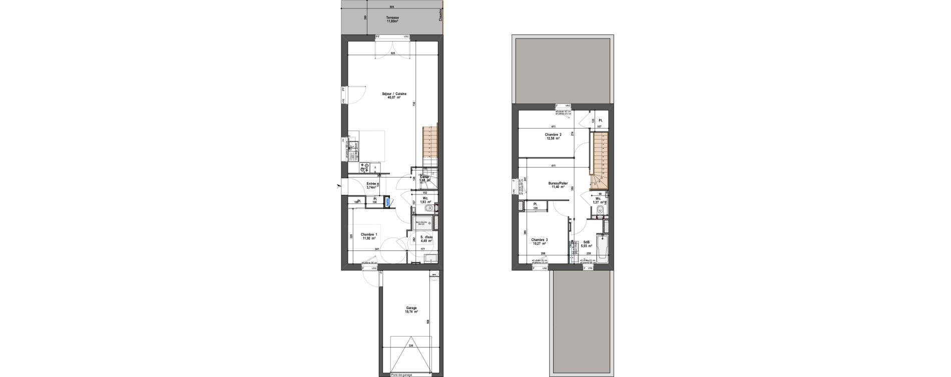 Maison T4 de 105,00 m2 &agrave; Angers Vauban