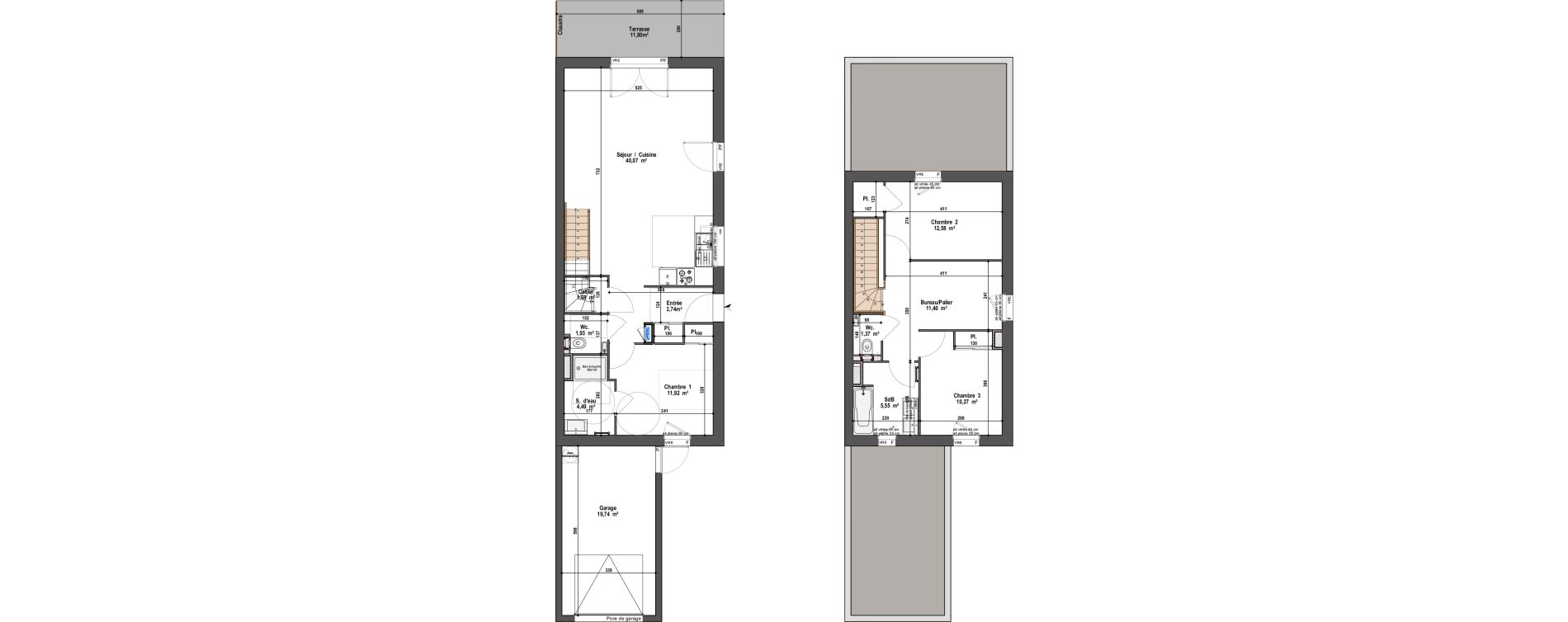 Maison T4 de 105,00 m2 &agrave; Angers Vauban