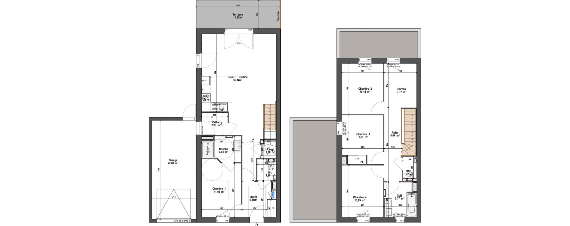 Maison T5 de 115,00 m2 &agrave; Angers Vauban