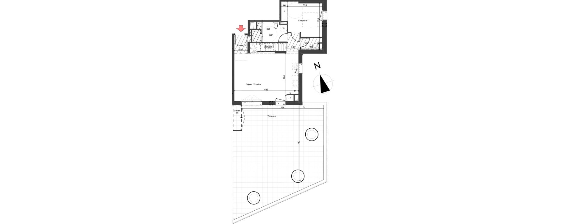 Duplex T4 de 84,08 m2 &agrave; Angers Jean moulin