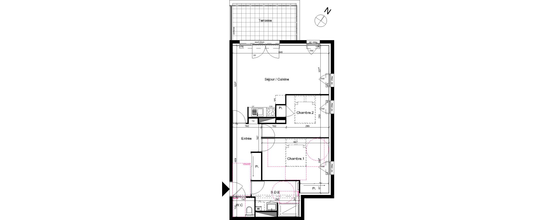 Appartement T3 de 67,83 m2 &agrave; Angers Brisepoti&egrave;re