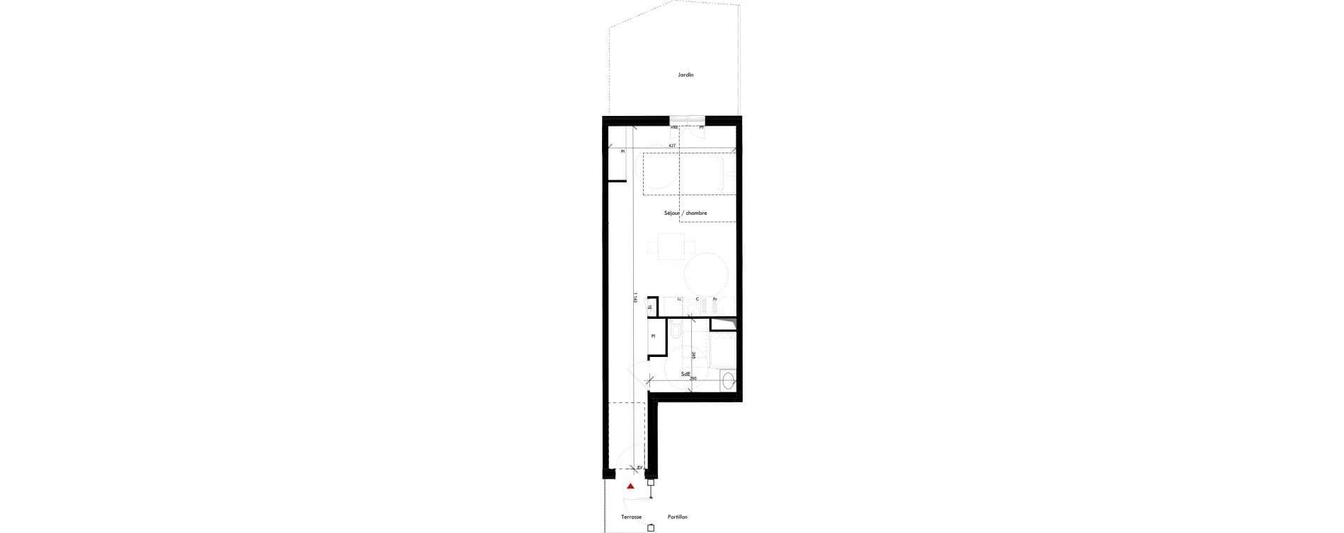 Appartement T1 de 40,27 m2 &agrave; Angers Des bretonnieres