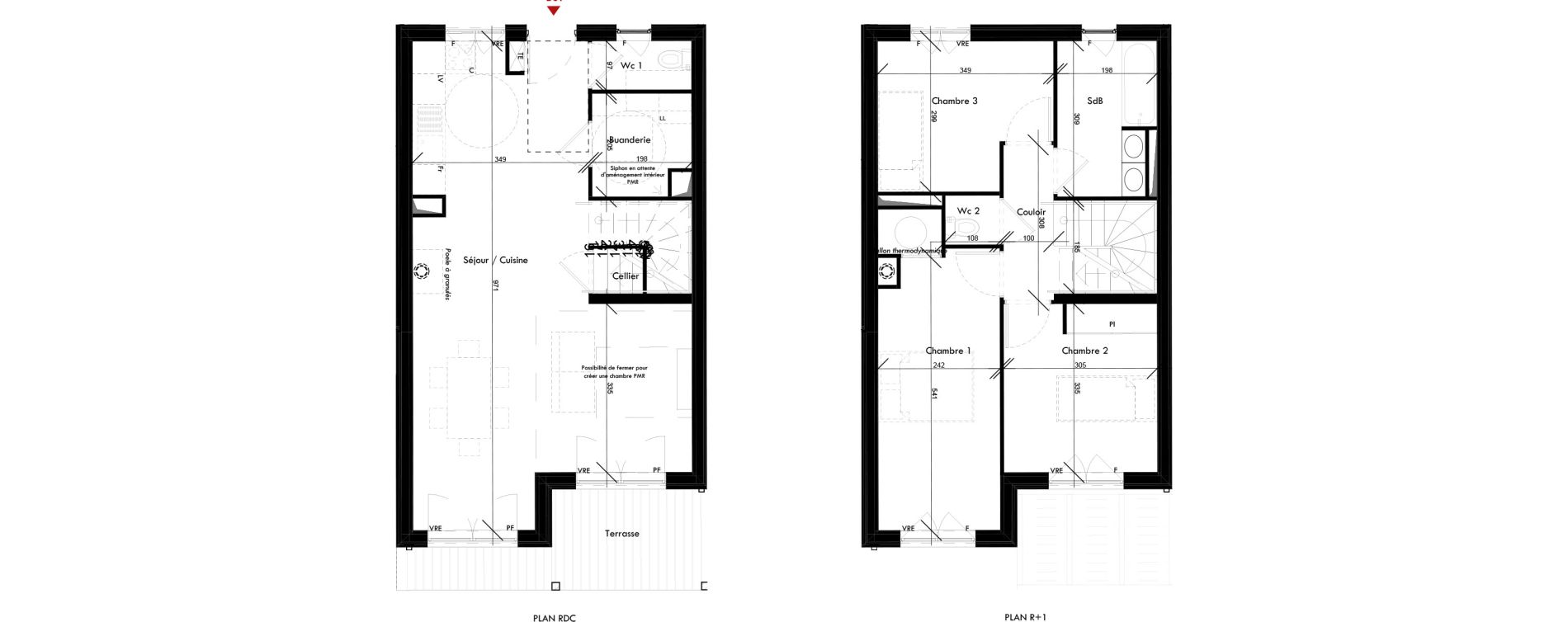 Maison T4 de 88,55 m2 &agrave; Angers Des bretonnieres