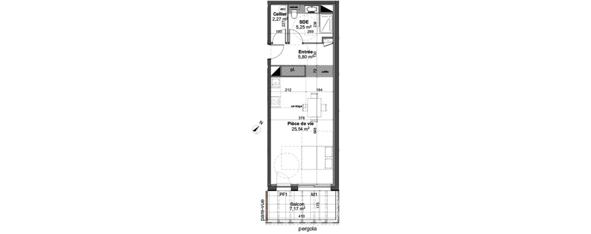 Appartement T1 de 38,86 m2 &agrave; Angers St-jacques-nazareth