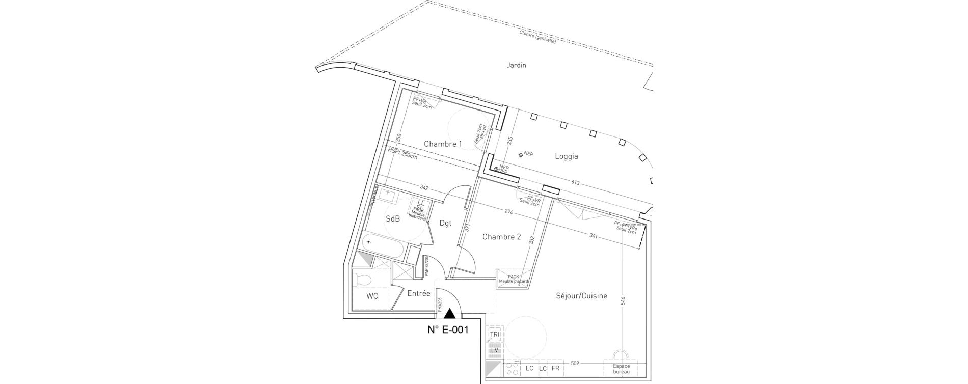 Appartement T3 de 64,46 m2 &agrave; Angers Deux-croix banchais