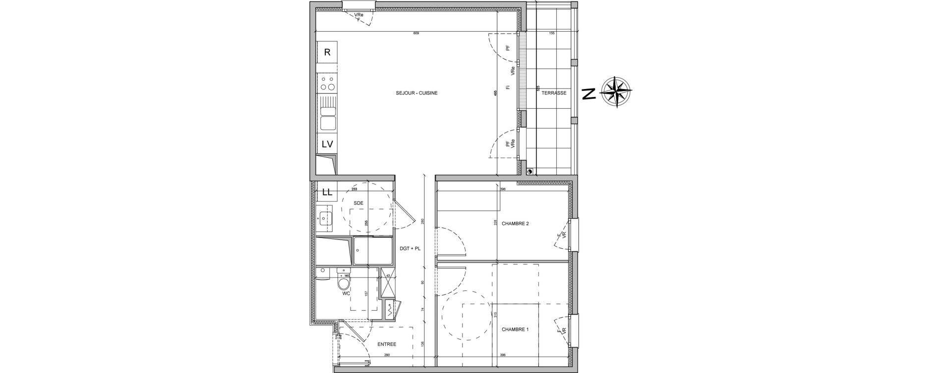 Appartement T3 de 69,08 m2 &agrave; Angers Deux-croix banchais