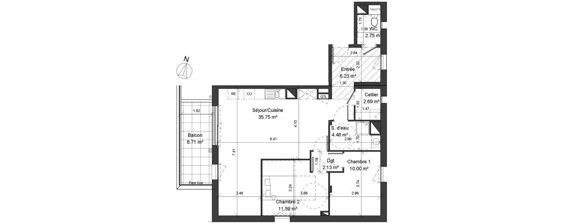 plan appartement 76m2
