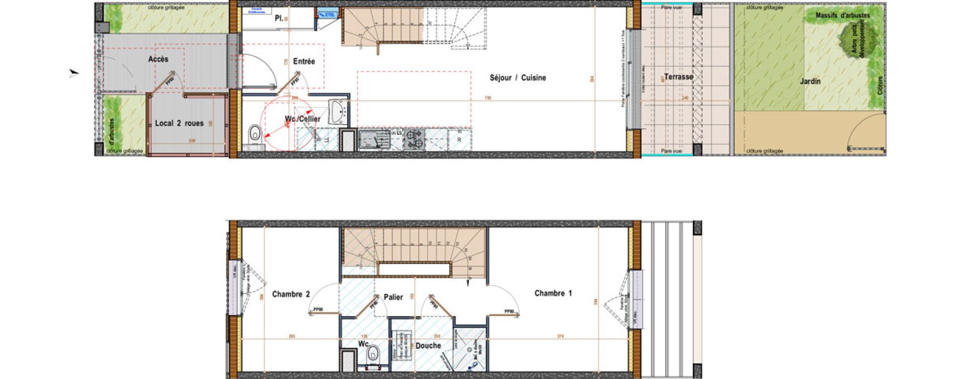 Duplex T3 de 72,70 m2 &agrave; Angers G&eacute;n&eacute;ral patton