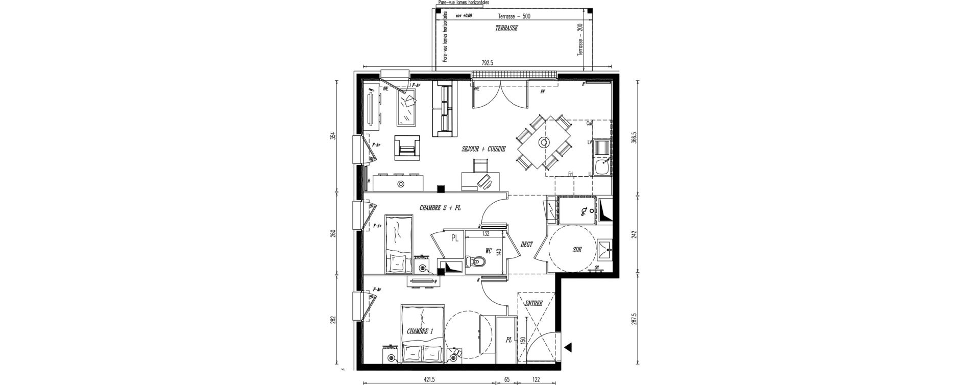 Appartement T3 de 64,25 m2 &agrave; Angers Croix blanche