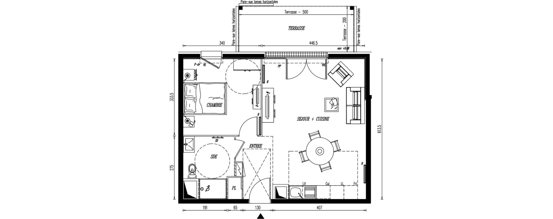 Appartement T2 de 47,04 m2 &agrave; Angers Croix blanche