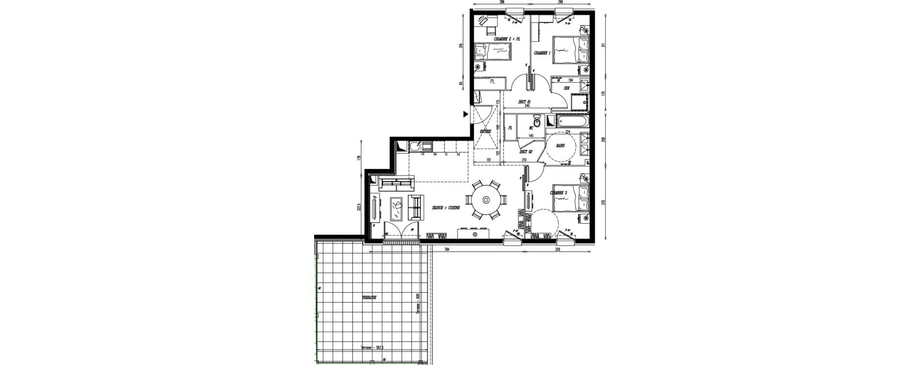 Appartement T4 de 88,10 m2 &agrave; Angers Croix blanche