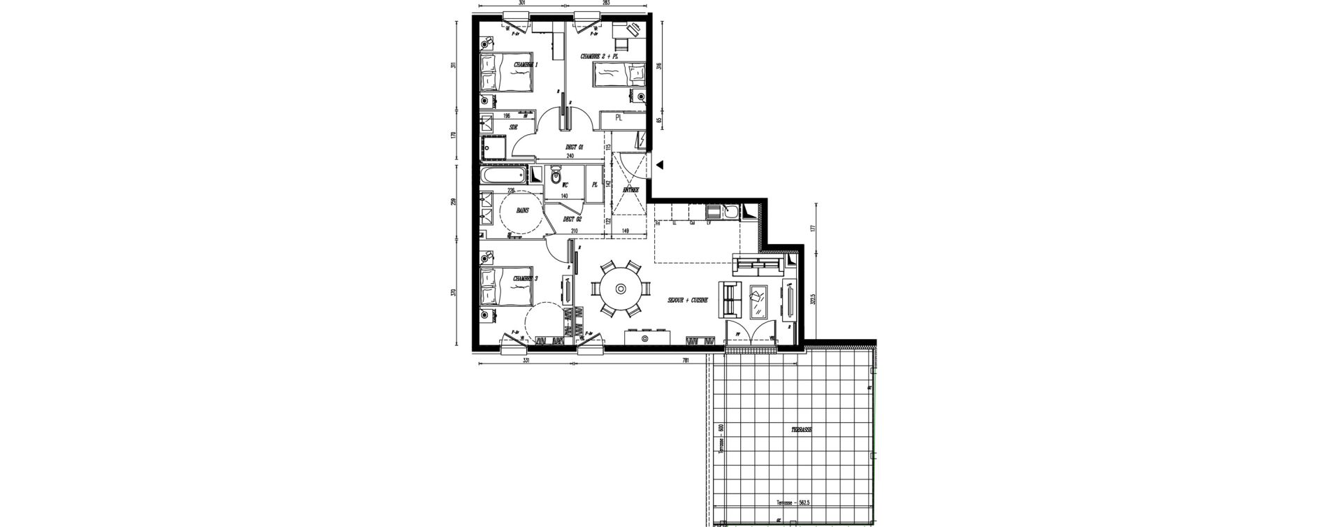 Appartement T4 de 87,93 m2 &agrave; Angers Croix blanche