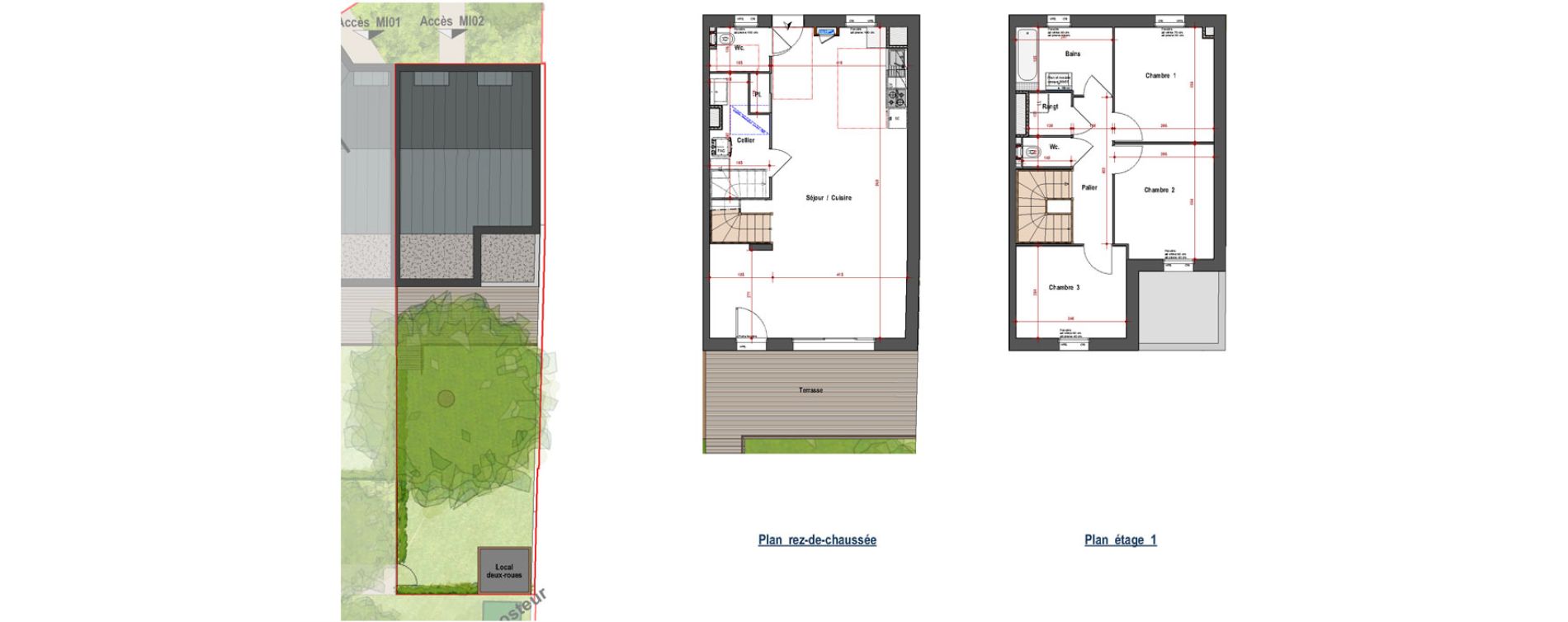 Maison T4 de 99,33 m2 &agrave; Angers Justices - parmentier