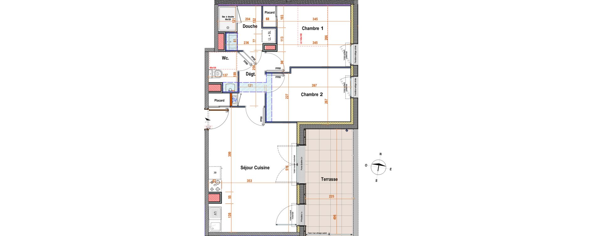 Appartement T3 de 54,42 m2 &agrave; Angers Libert&eacute;