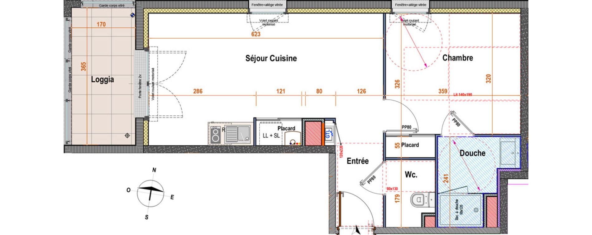 Appartement T2 de 42,39 m2 &agrave; Angers Libert&eacute;