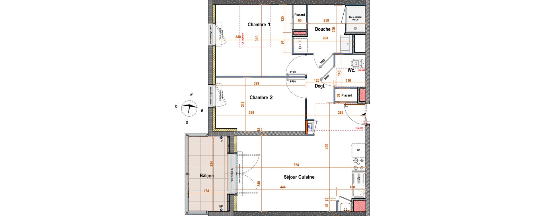 Appartement T3 de 54,86 m2 &agrave; Angers Libert&eacute;