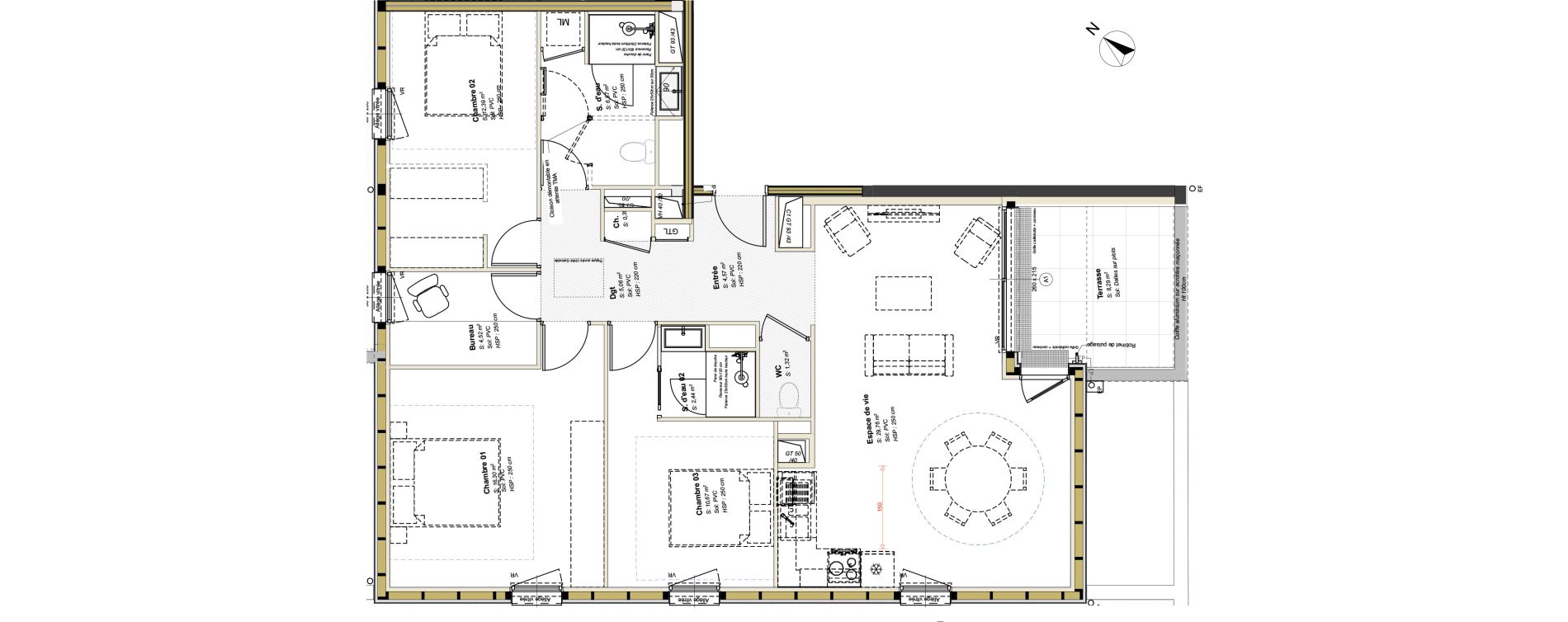Appartement T4 de 94,29 m2 &agrave; Avrill&eacute; Coteaux de la mayenne