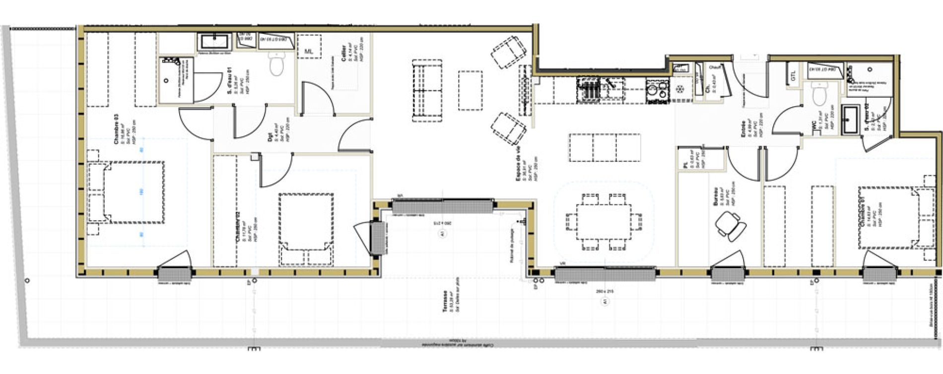 Appartement T4 de 109,60 m2 &agrave; Avrill&eacute; Coteaux de la mayenne