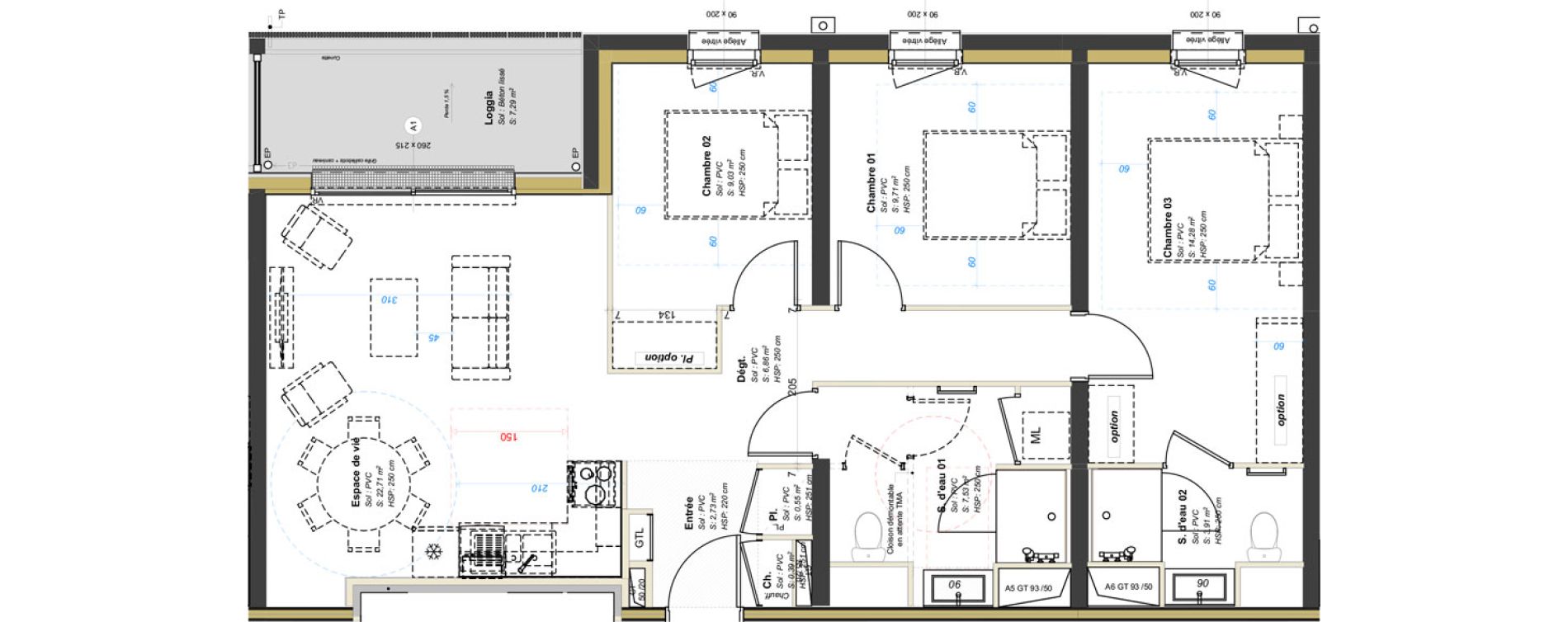 Appartement T4 de 77,70 m2 &agrave; Avrill&eacute; Coteaux de la mayenne