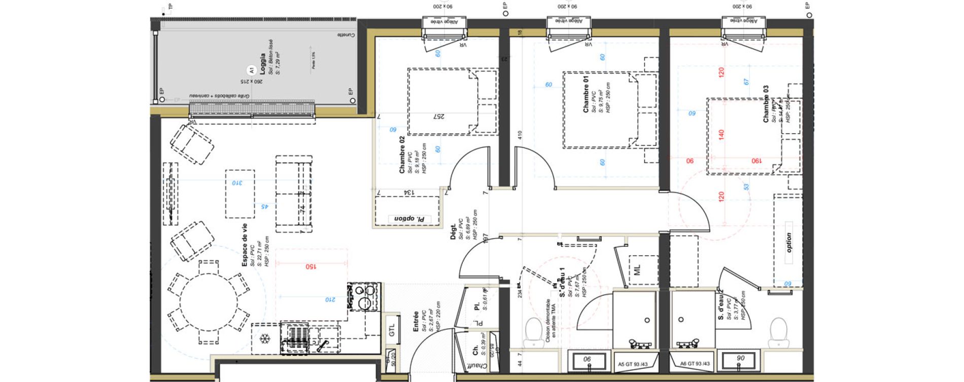 Appartement T4 de 78,11 m2 &agrave; Avrill&eacute; Coteaux de la mayenne