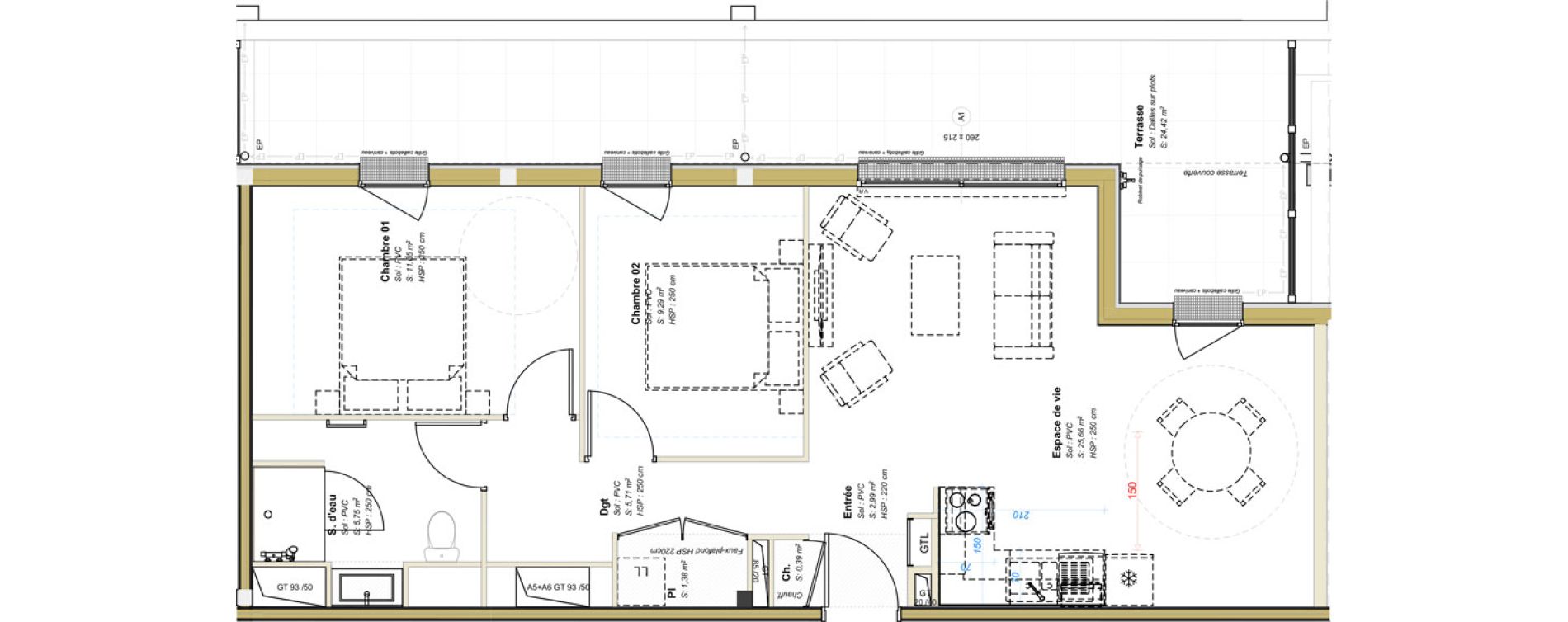 Appartement T3 de 62,82 m2 &agrave; Avrill&eacute; Coteaux de la mayenne