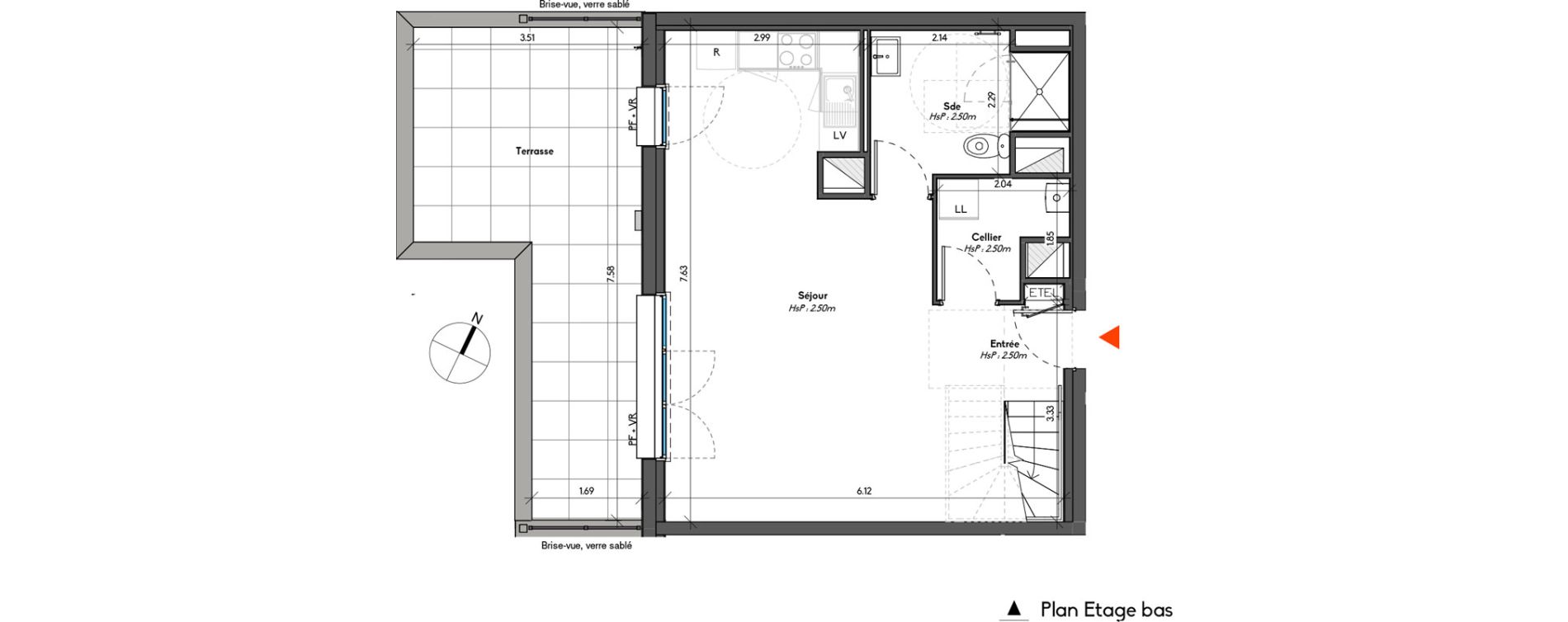 Duplex T3 de 81,13 m2 &agrave; Avrill&eacute; Le bois du roi