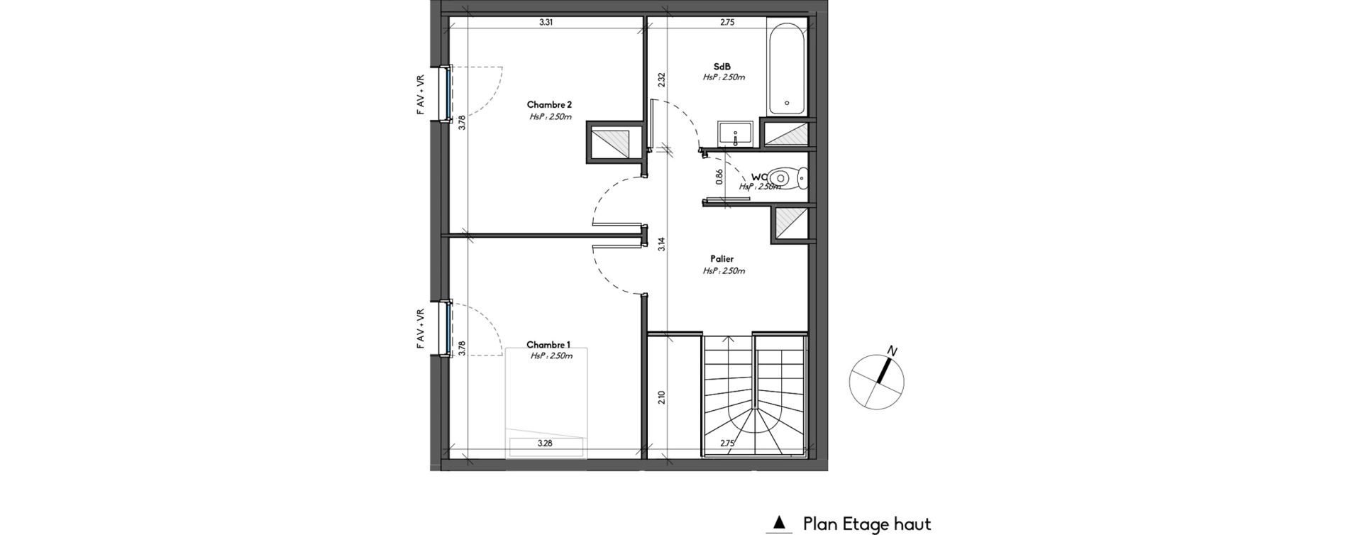 Duplex T3 de 81,13 m2 &agrave; Avrill&eacute; Le bois du roi