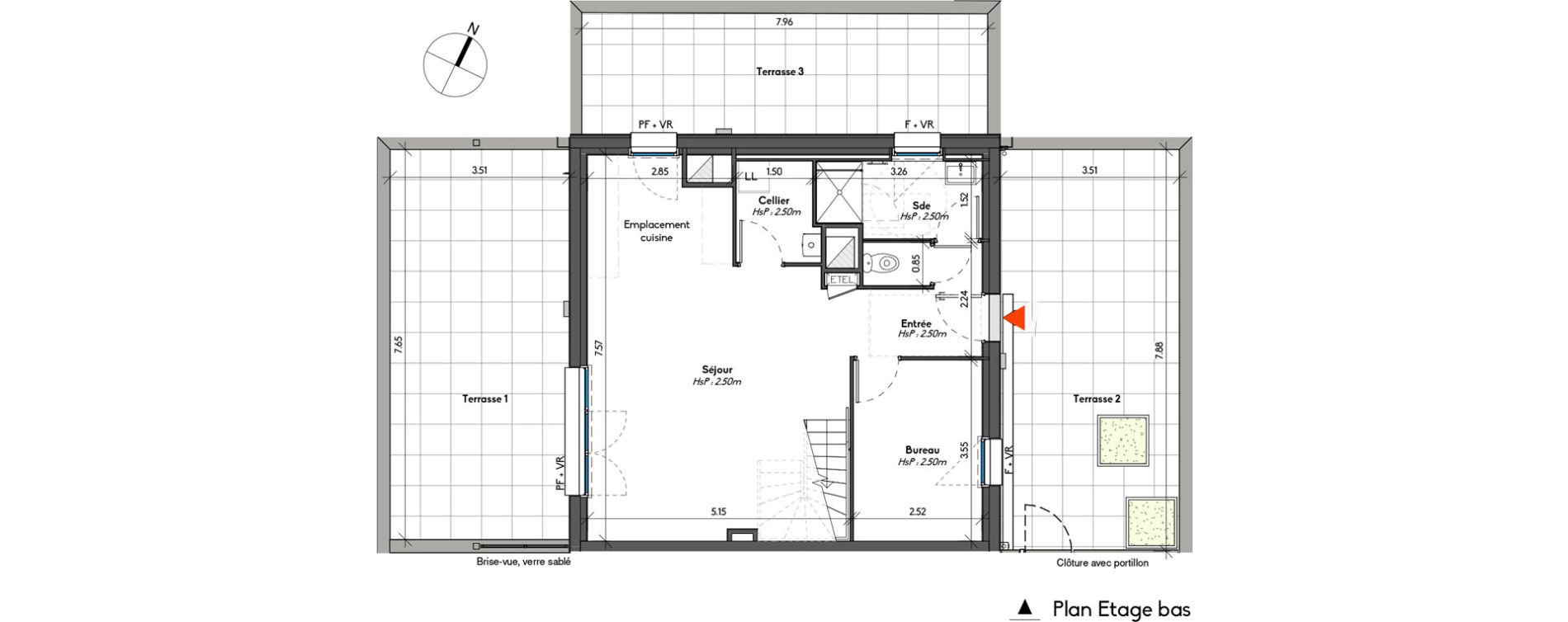 Duplex T5 de 103,95 m2 &agrave; Avrill&eacute; Le bois du roi