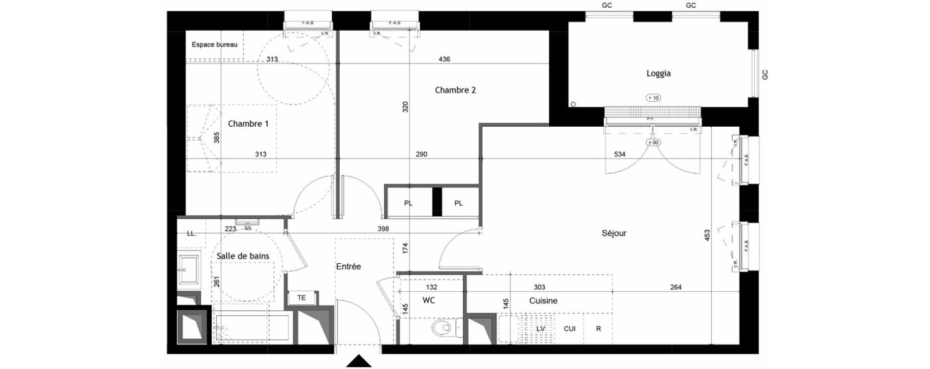 Appartement T3 de 64,05 m2 &agrave; Avrill&eacute; Coteaux de la mayenne