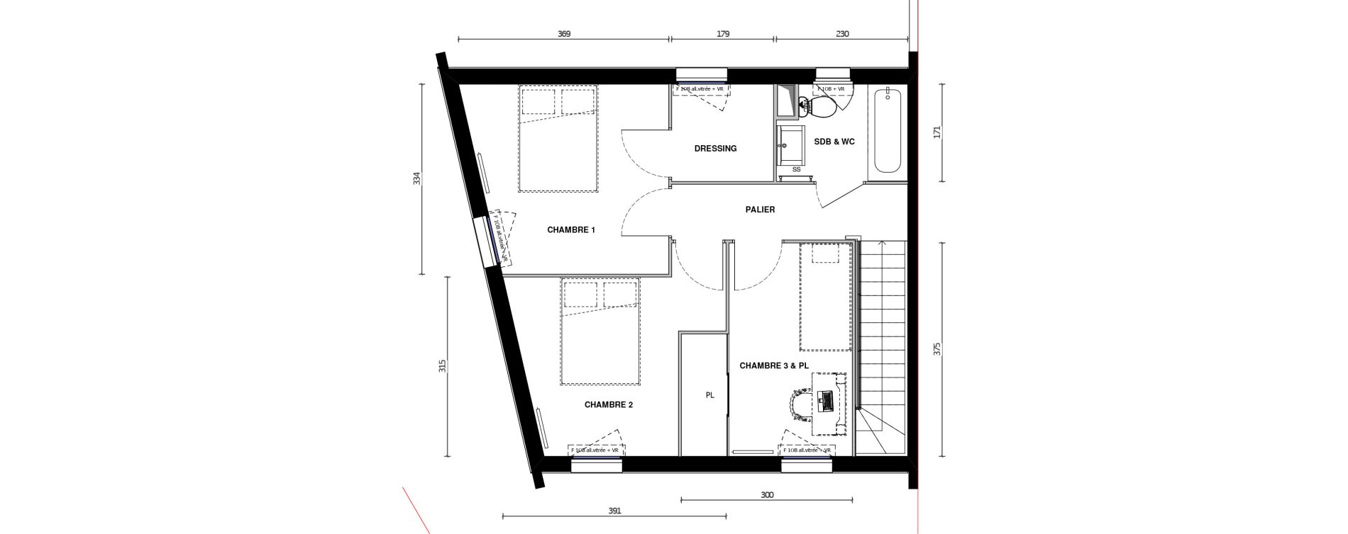 Maison T4 de 85,30 m2 &agrave; Chemill&eacute; Chemille en anjou