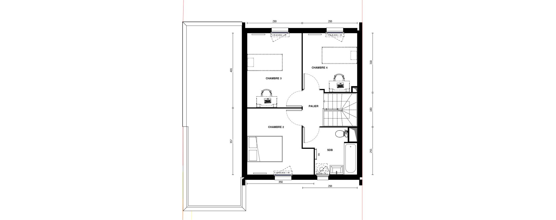 Maison T5 de 94,90 m2 &agrave; Chemill&eacute; Chemille en anjou