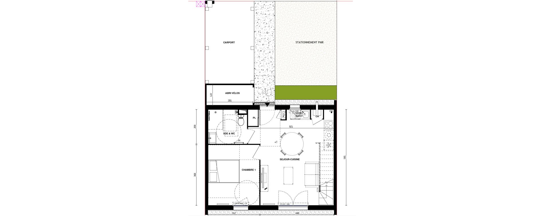 Maison T3 de 71,30 m2 &agrave; Chemill&eacute; Chemille en anjou