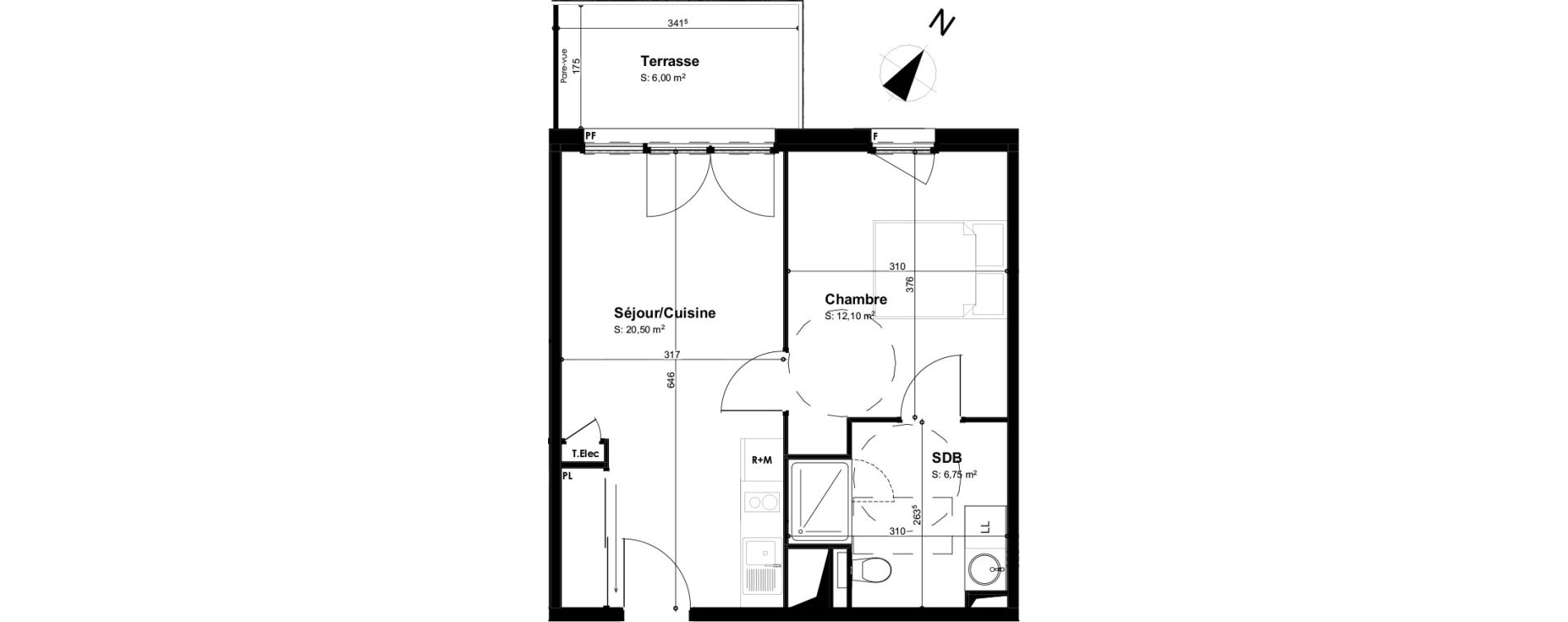 Appartement T2 de 39,35 m2 &agrave; Cholet Cholet centre ville