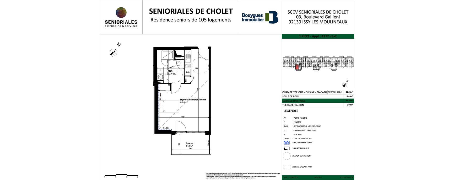 Appartement T1 de 32,30 m2 &agrave; Cholet Cholet centre ville