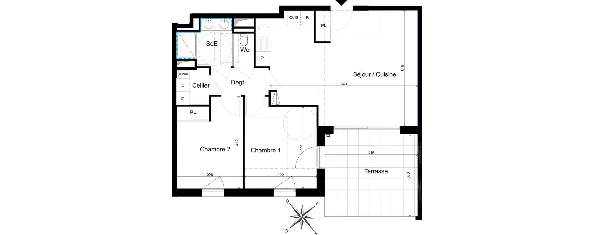 Appartement T3 de 68,23 m2 &agrave; Cholet La casse