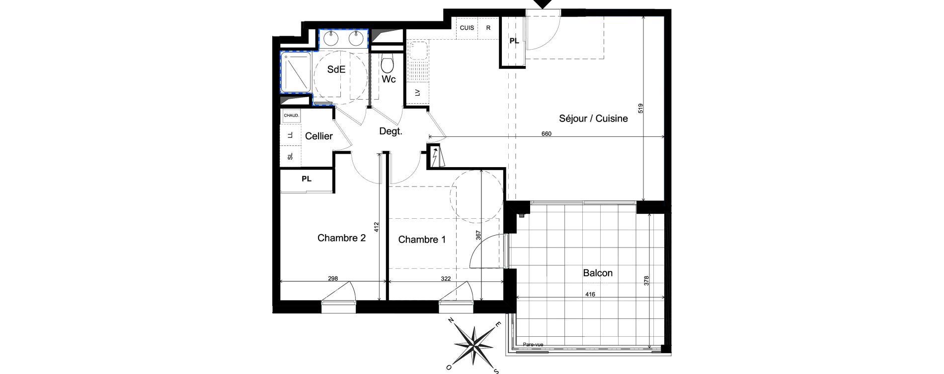 Appartement T3 de 68,29 m2 &agrave; Cholet La casse