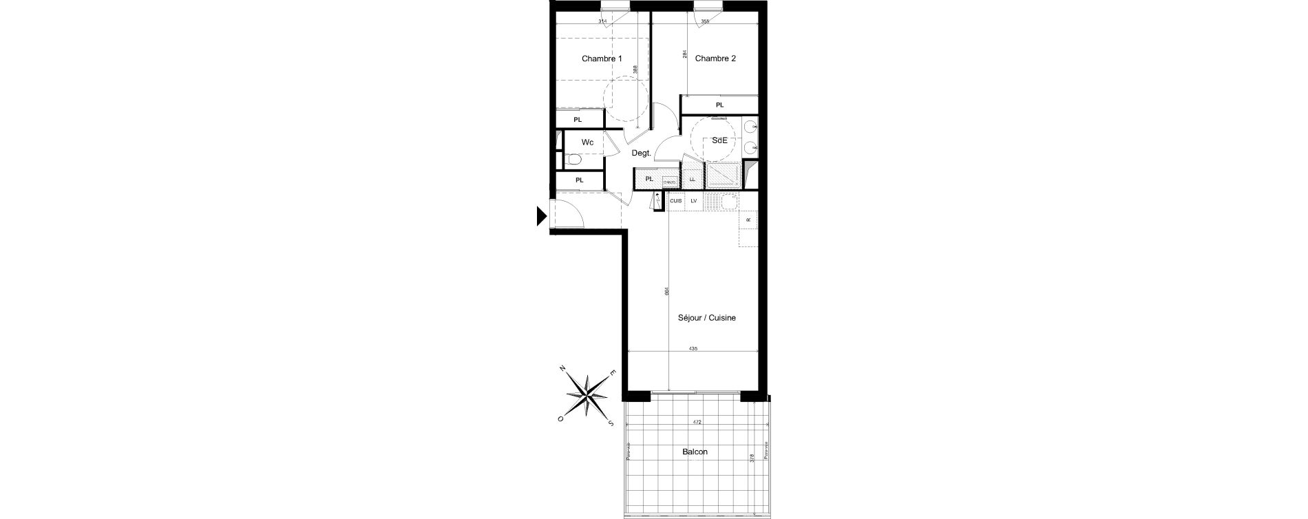 Appartement T3 de 69,51 m2 &agrave; Cholet La casse