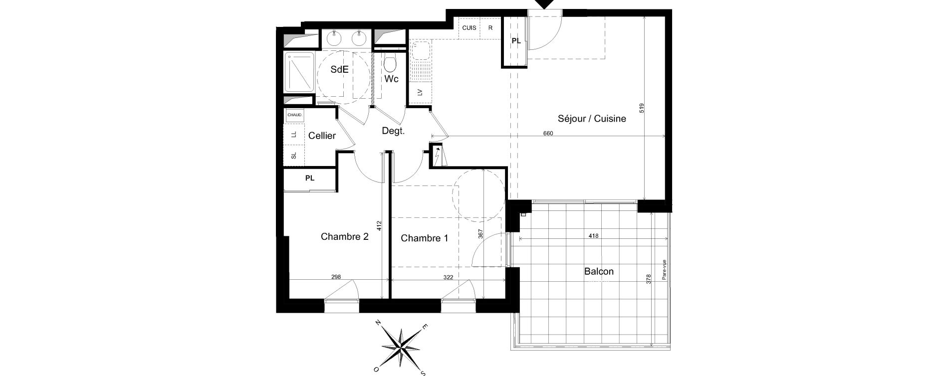 Appartement T3 de 68,31 m2 &agrave; Cholet La casse