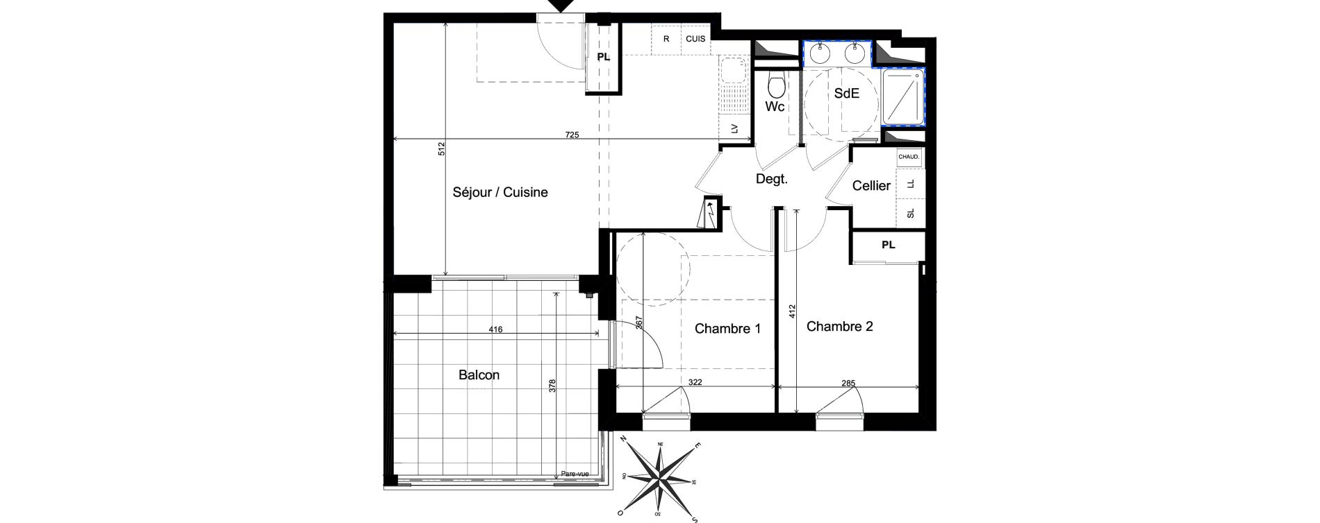 Appartement T3 de 67,20 m2 &agrave; Cholet La casse