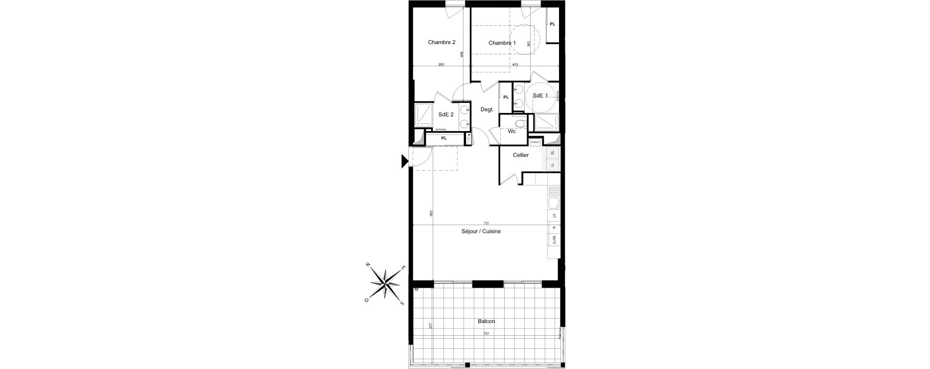 Appartement T3 de 93,46 m2 &agrave; Cholet La casse