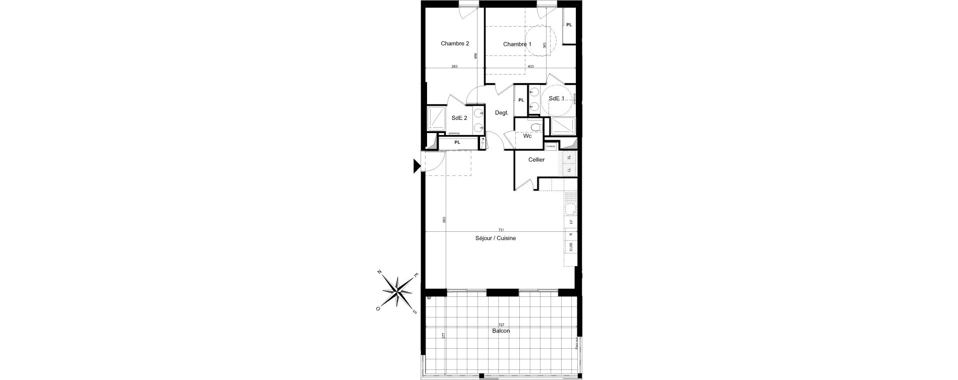 Appartement T3 de 93,46 m2 &agrave; Cholet La casse