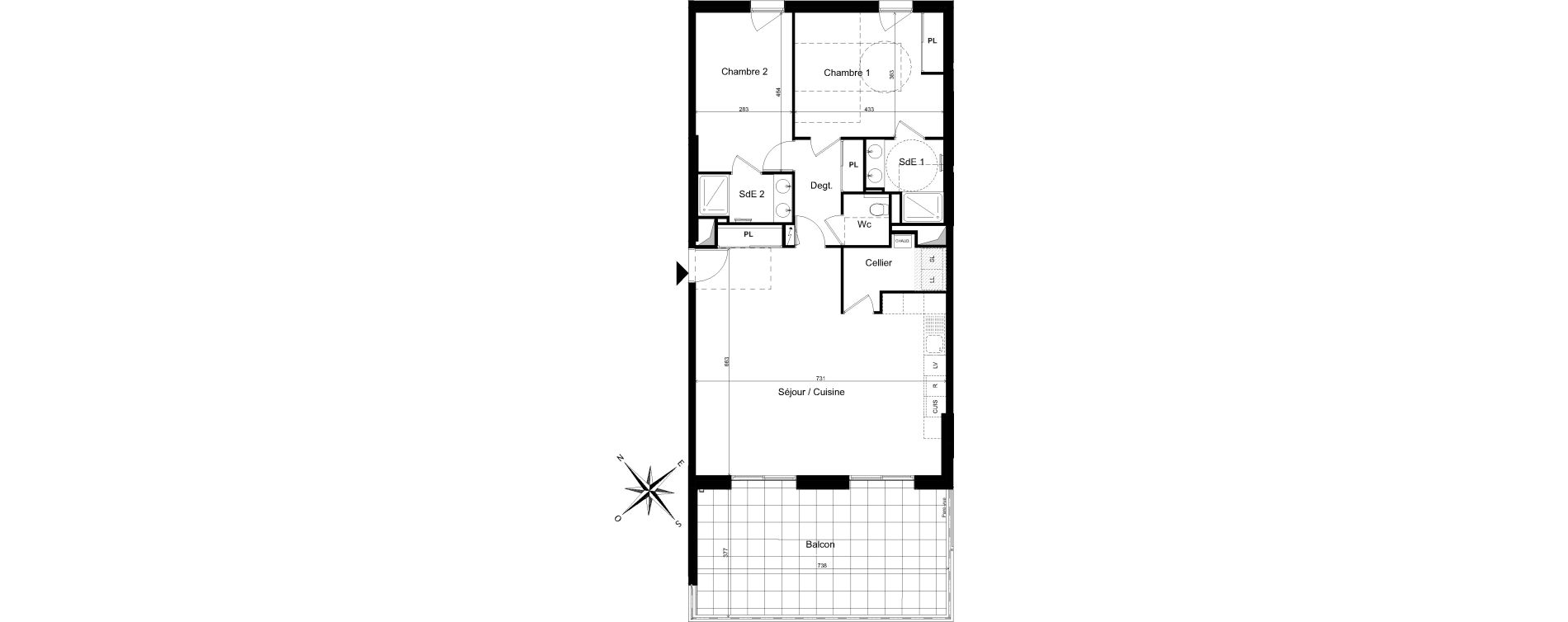 Appartement T3 de 93,43 m2 &agrave; Cholet La casse