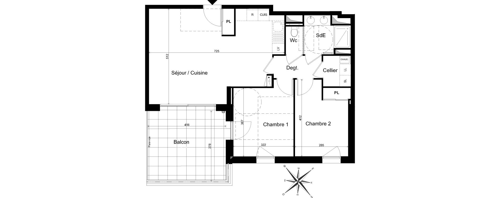Appartement T3 de 67,22 m2 &agrave; Cholet La casse
