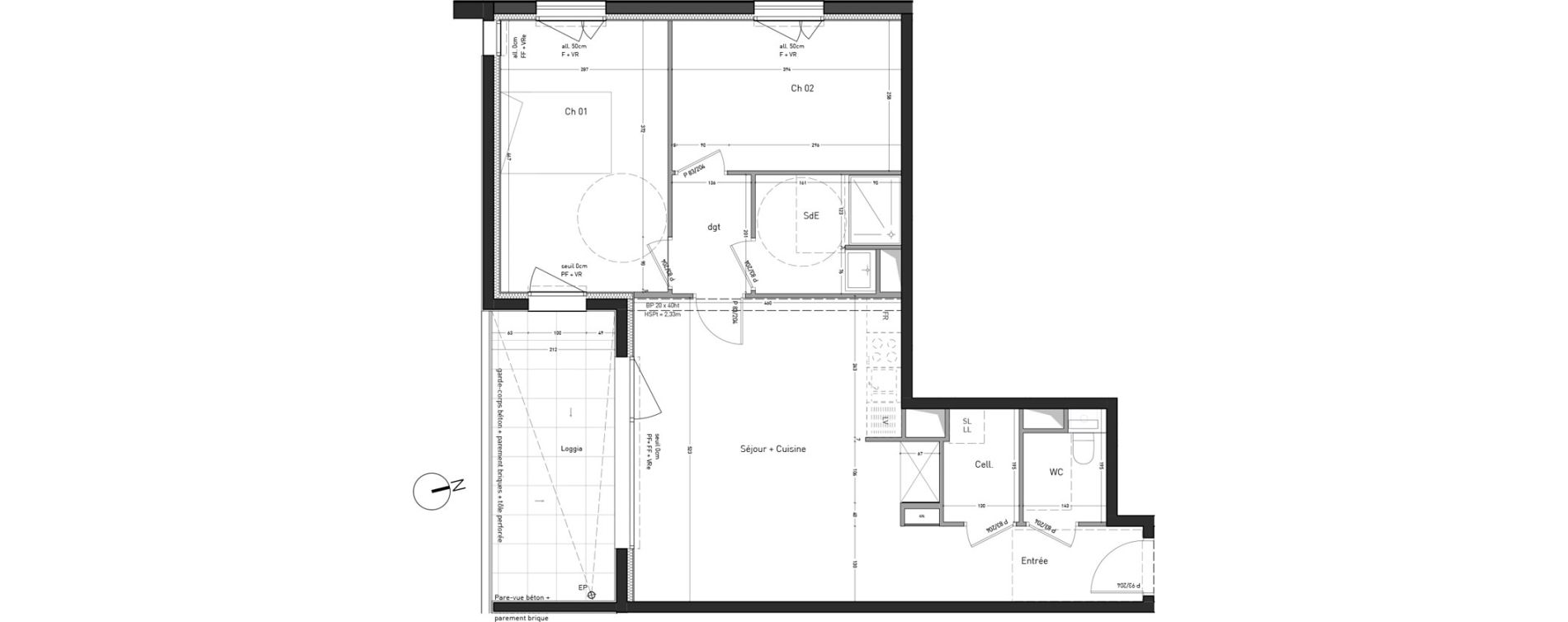 Appartement T3 de 65,84 m2 aux Ponts-De-C&eacute; La monnaie