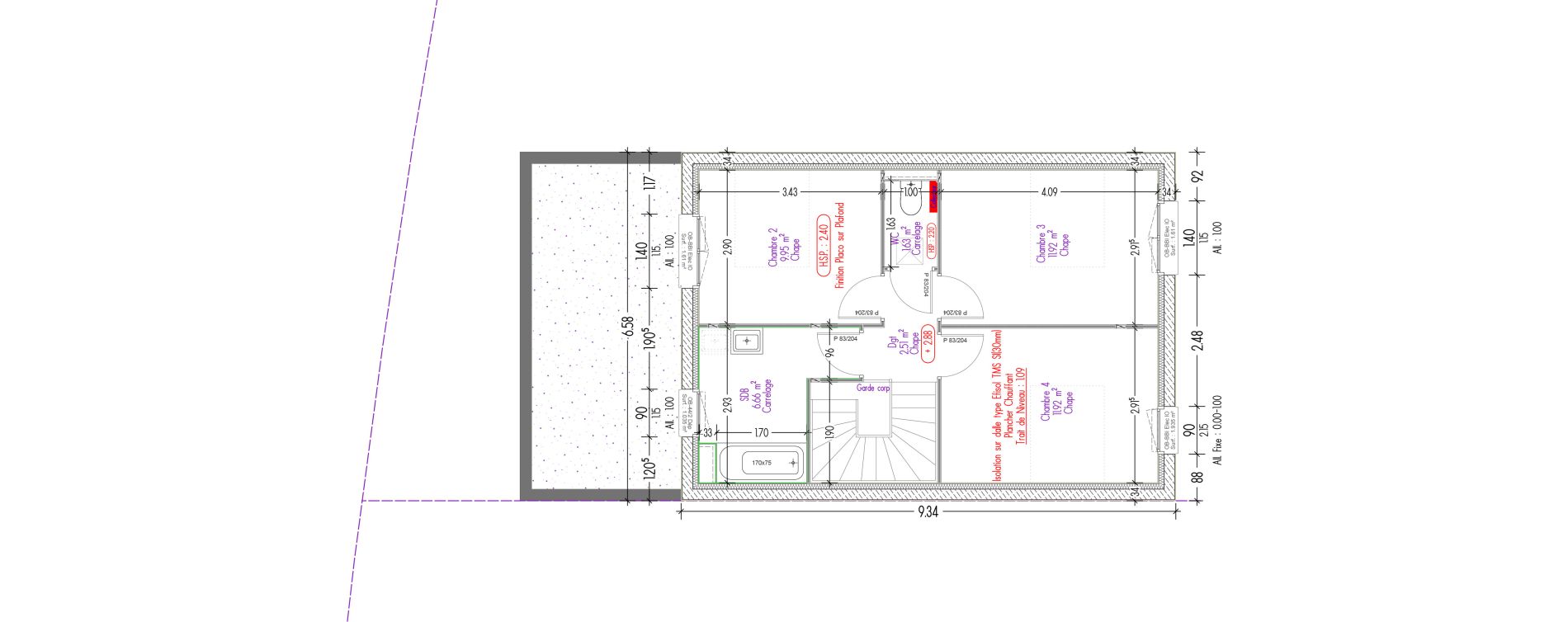 Maison T5 de 109,35 m2 &agrave; Montreuil-Juign&eacute; Le haut coudray